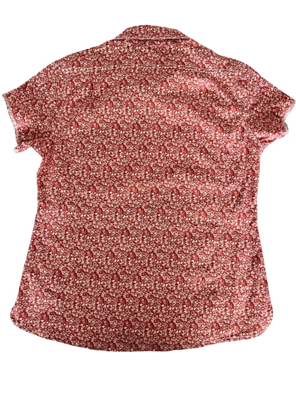 NWT: Carver Work Shirt Dove Tail Red Floral Womens Cotton Button-Up Shirt sz M - Picture 4 of 6